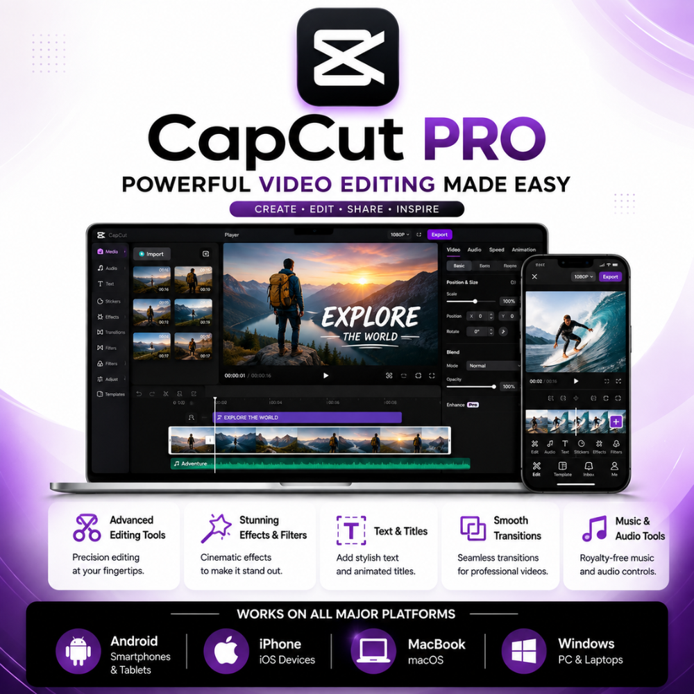 CapCut Pro Software – Digital Product for Video Editing - Image 3